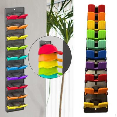 Baseball Hat Rack Wall Mounted Vertical Modern Sturdy Stand Space Saving for Laundry Room Shop