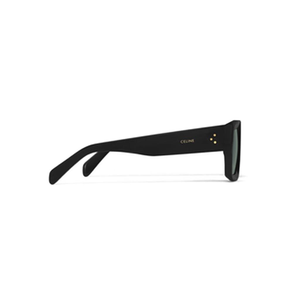 Celine Logo Detail Irregular Shape Sunglasses Men Sunglasses Black 4S280CPLB38NO