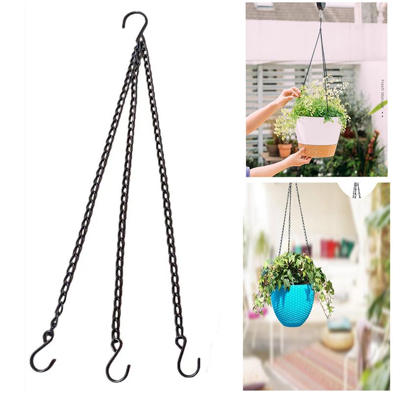 Cesto Fioriera Sospeso in Rattan Sintetico Catena con 3 Ganci Vasca Piante Idroponiche Fioriera per Crescita Piante Decorazione Giardino Casa