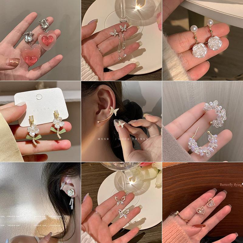 Quality 925 Silver Needle Earrings for Women, Elegant Long Fringed Ear Pendants, Retro Ear Ornaments