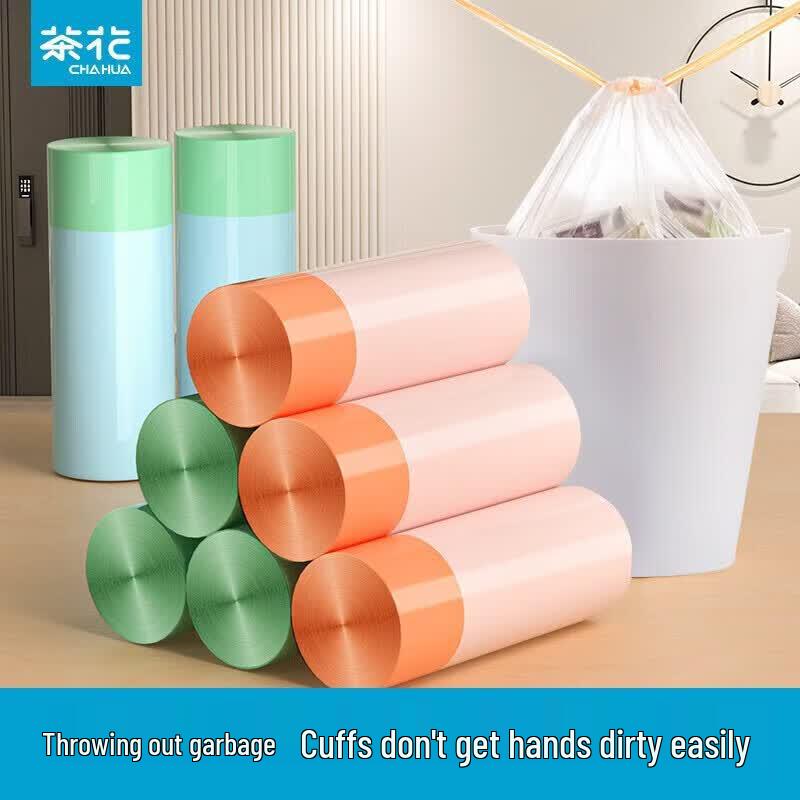 CHAHUA Household Drawstring Trash Bags, 60 Count