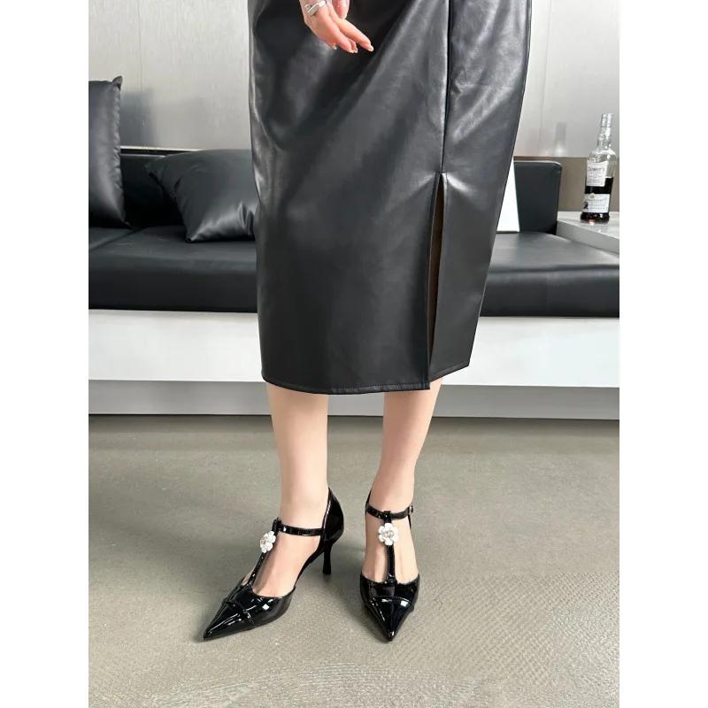 Fashion 2024 New Fashion Sharp Flower Thin Heel Women's Shoes High Heel Sandals Hollow Flower Women Sandals Heels