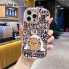Phone Case: 2D Flat Design Suitable for iPhone 18 17 16 15 14 13 Pro Protective Case, Couple Style, Cute Sticking-out-tongue Design, Christmas and Hal