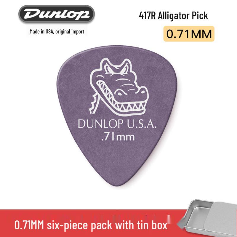 Dunlop 417 Alligator Electric Guitar Pick with Frosted, Non-Slip Texture for Fast Playing