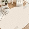 Cream Style Bedroom Decor Carpet Irregular Shape Carpets for Living Room Thick Plush Bedside Floor Mat Fluffy Soft Cloakroom Rug