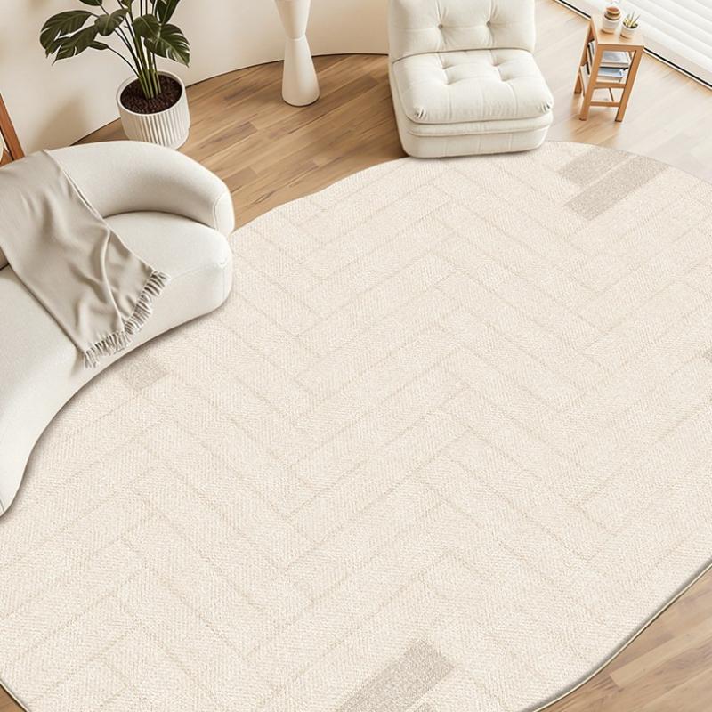 Cream Style Bedroom Decor Carpet Irregular Shape Carpets for Living Room Thick Plush Bedside Floor Mat Fluffy Soft Cloakroom Rug