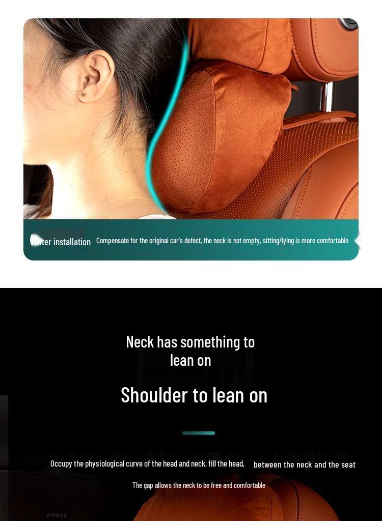 Ideales Auto-Nackenkissen für Kopfstütze L6L7L8L9 - Weiches Zusatzkissen