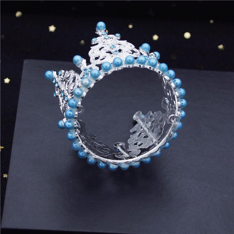 Metal Pearls Tiaras Little Crown Brithday Cake Baking Decorative Head Jewelry Children's Small Diadem Bridal Wedding Ornaments