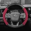 For Lexus GX UX NX RZ RX LX LX570 ES LS IS CT GS LM LC RC SC RC-F, Carbon Fiber Suede, Car Steering Wheel Cover High QualityKP2 