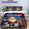 3PC Custom Name Christmas Magic Night Bedding Set Duvet Cover Closure Includes 1 Duvet Cover & 2 Pillowcases for Bedroom
