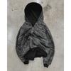Camouflage Patchwork Hooded Zip-Up Sweatshirt Unisex Streetwear Oversized Casual Pullover