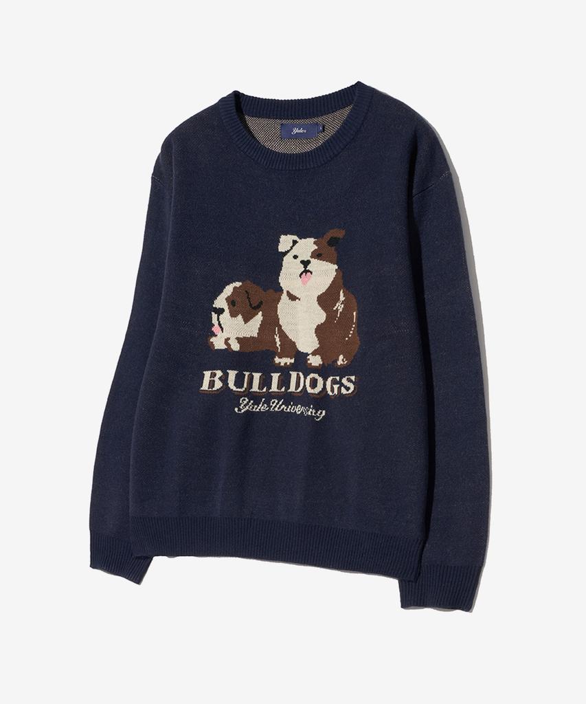 YALE Baby Bulldogs Round Knit_Navy