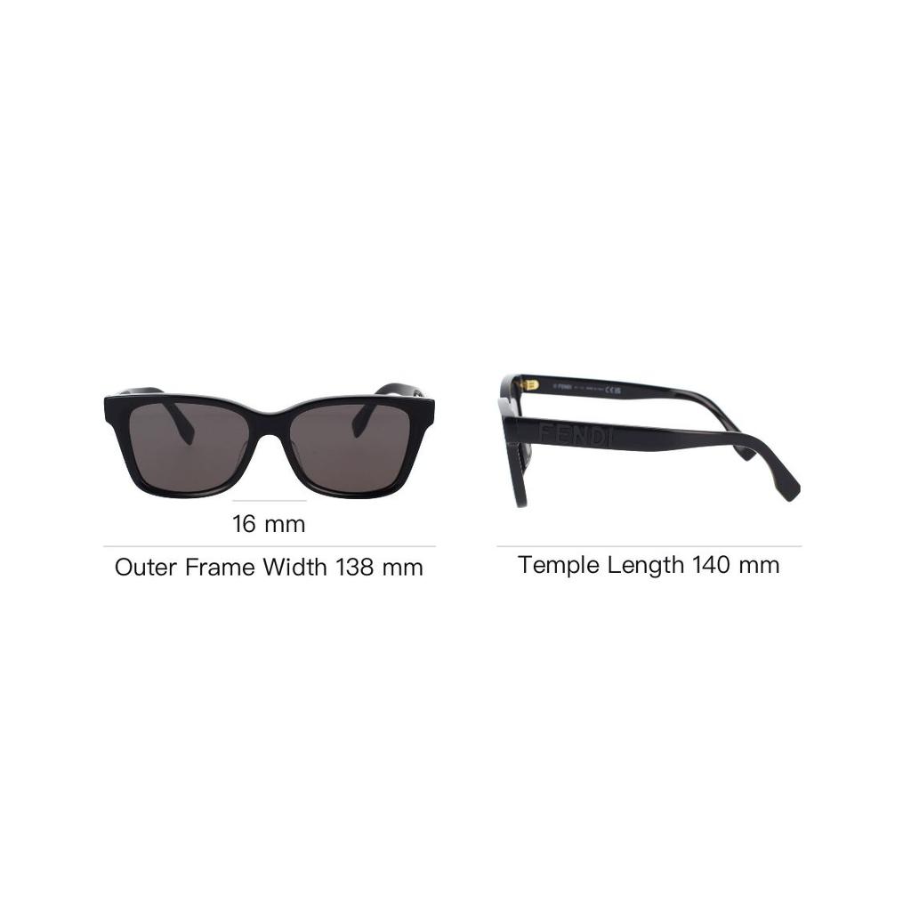 Fendi Classic Logo Casual Simple Versatile Square Sunglasses Women sunglasses FE40046U5401A