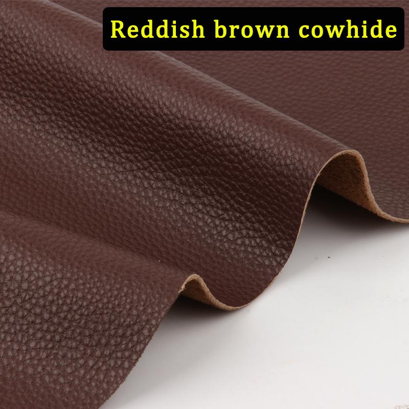 

Genuine leather head layer, cowhide leather material, red brown lychee patterned sofa leather, headboard leather, car seat leath 21x14cm коричневый