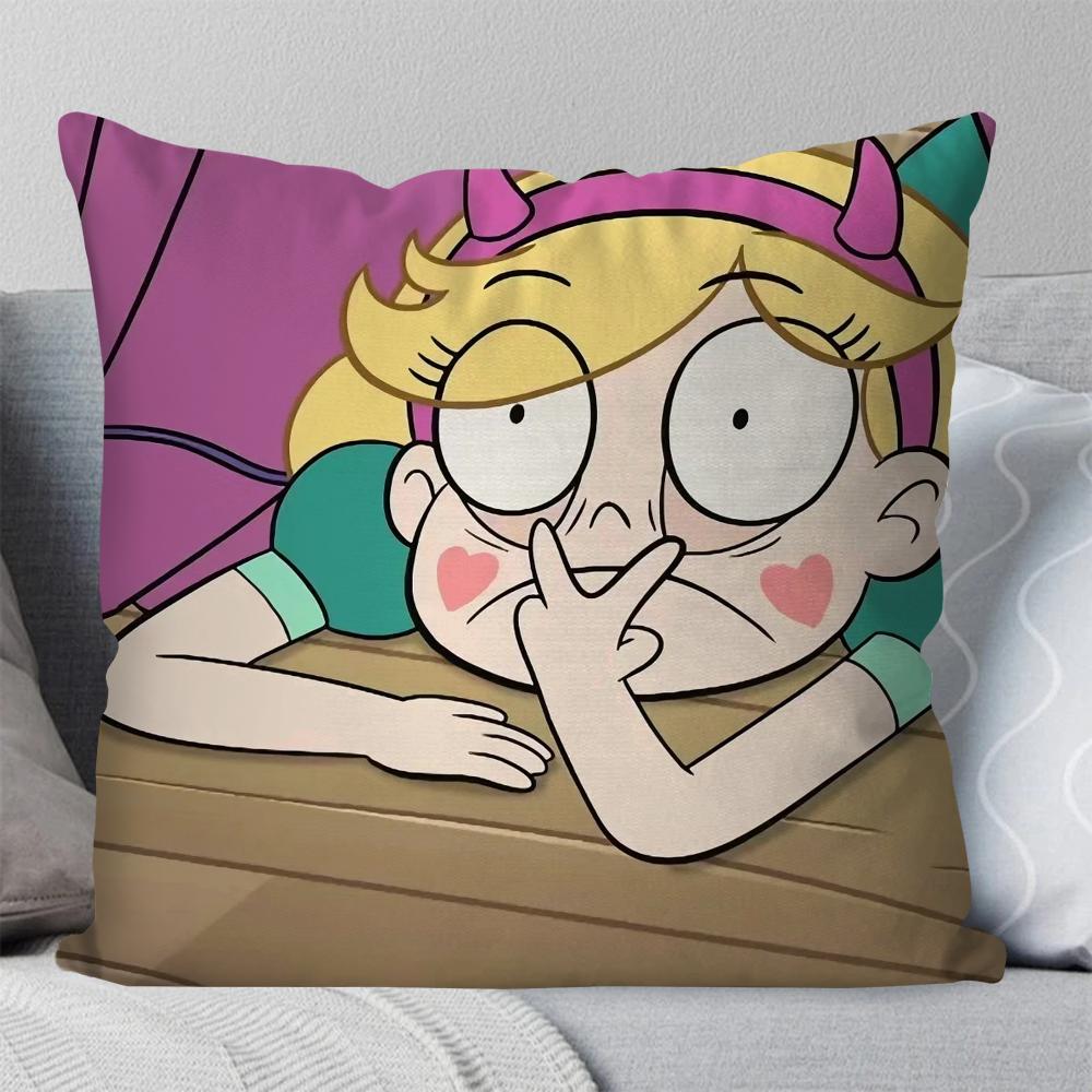 1pc S-Star B-Butterfly Animation Pillow Case Square Pillow Bedroom Sofa LeisureComfortCushionCarLivingRoom Home Decoration 40X40
