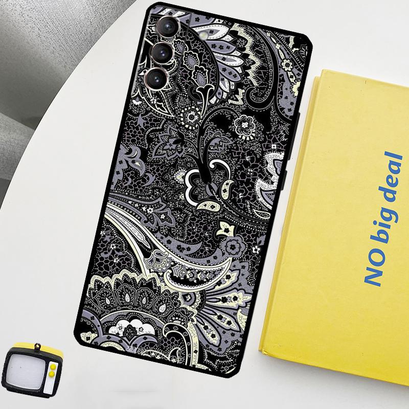 Batik Pattern Phone Case For Samsung Galaxy S25 Ultra S21 S22 S23 S24 Ultra S9 S10 S20 Plus S25 FE Cover