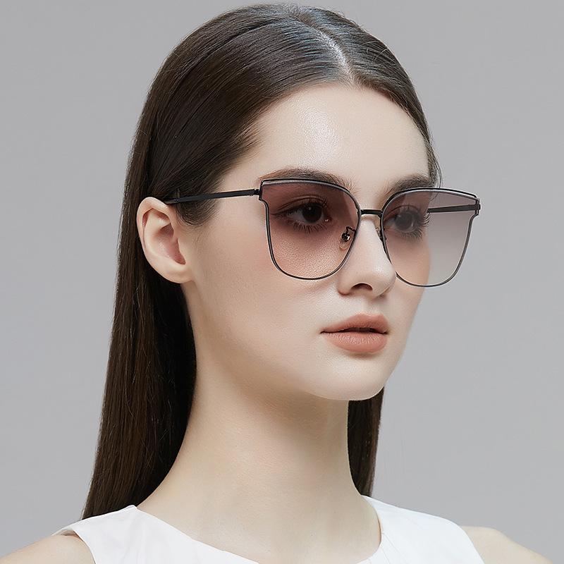 

Солнцезащитные очки с градиентом в стиле ретро, ​​светлые солнцезащитные очки с защитой от ультрафиолета, модные женские очки «кошачий глаз»