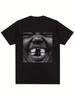 Hip-hop Rapper Print Crew Neck T Shirt Loose and Casual Style Suitable for Everyday Wear Graphic T Shirts Mens T Shirts