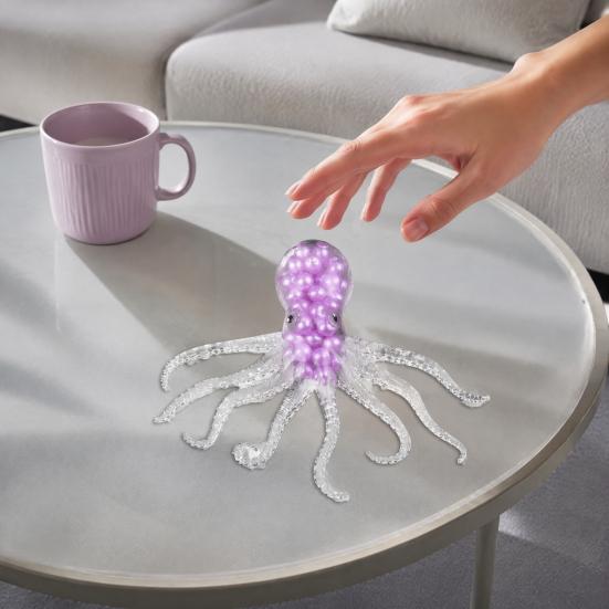 Stretchy Octopus Toy Bead Filled Squeeze Toy, Stress Relief Sensory Calming Mini Fidget for Hand Exercise & Relaxation TPR Ball