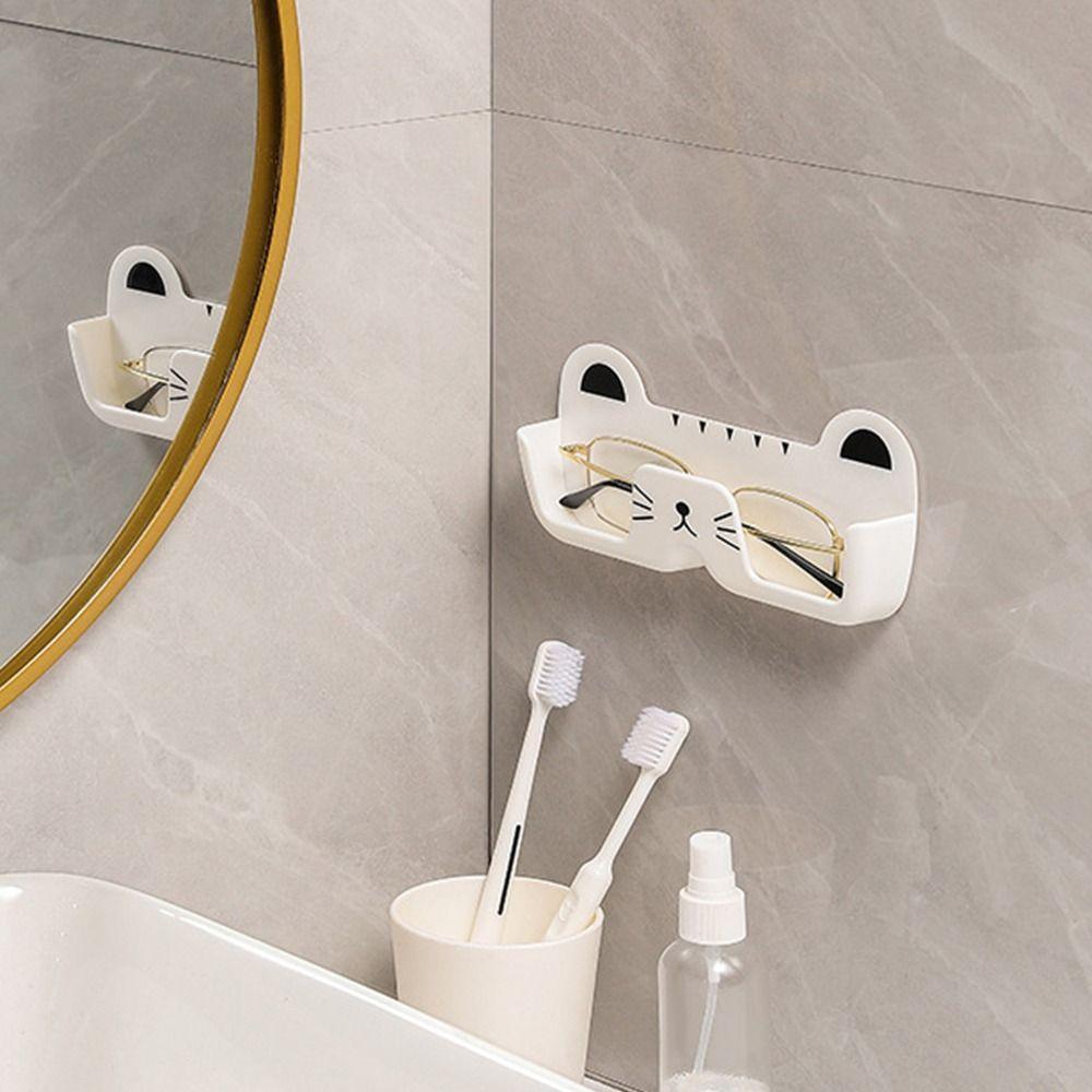 Wall Mounted Sun-glasses Display Holder Punch-free Glasses Storage Rack  Desktop Bathroom Bedroom