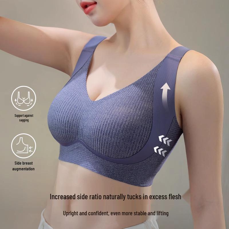 Plus Size Seamless Full-Cup Bra: Minimizing, Anti-Sagging, Adjustable Support for Large Busts.