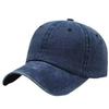 Unisex Washed Cotton Distressed Baseball Cap - Solid Color Soft Top Hat for Men and Women