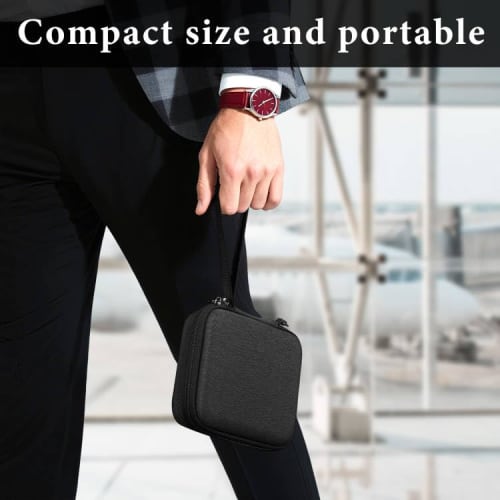 Geekria Programmable Keyboard Carrying Case Compatible with Elgato Stream Deck Neo, Hard Shell Protective Cover and Travel Bag (Dark Gray)