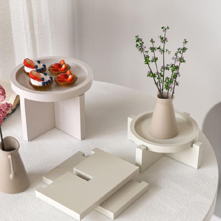 Flexible Silicone Round Plate Tray With Sturdy Feature Designs Craft Supplies for Household Use and Special Occasions