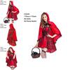 Womens Little Red Riding Hood Gothic Cape Dress Perfect For Halloween Role Play And Events