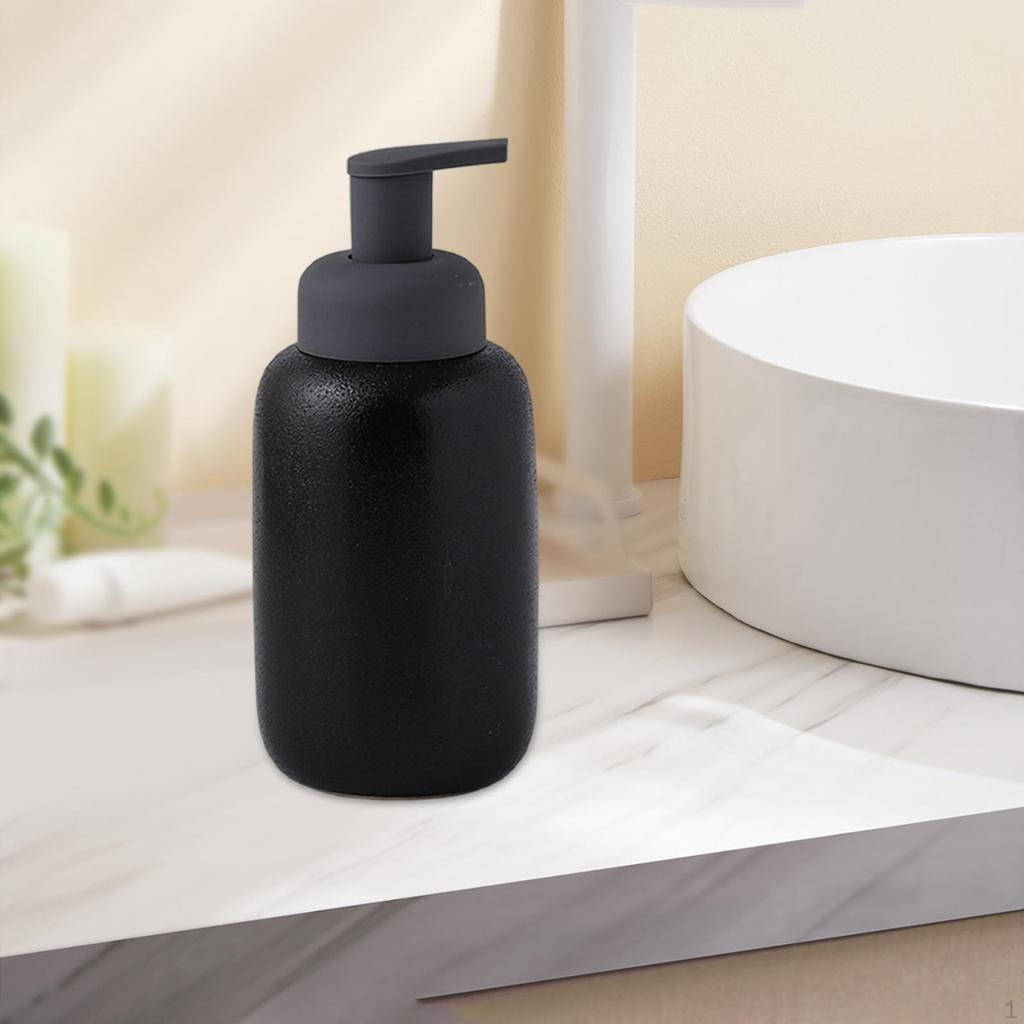 1 Piece Liquid Soap Dispenser Ceramic Lotion Shower Gel Handwash Container for Countertop Hotel