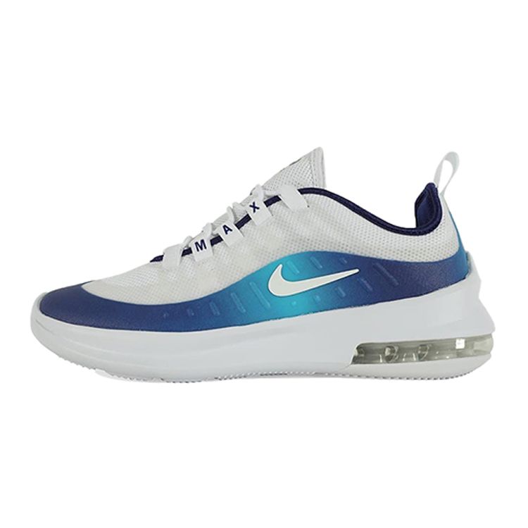 Nike Air Max Axis Comfortable Shock Absorbing Durable Low Top Running Shoes Kids Sneaker White Blue AV7590-100