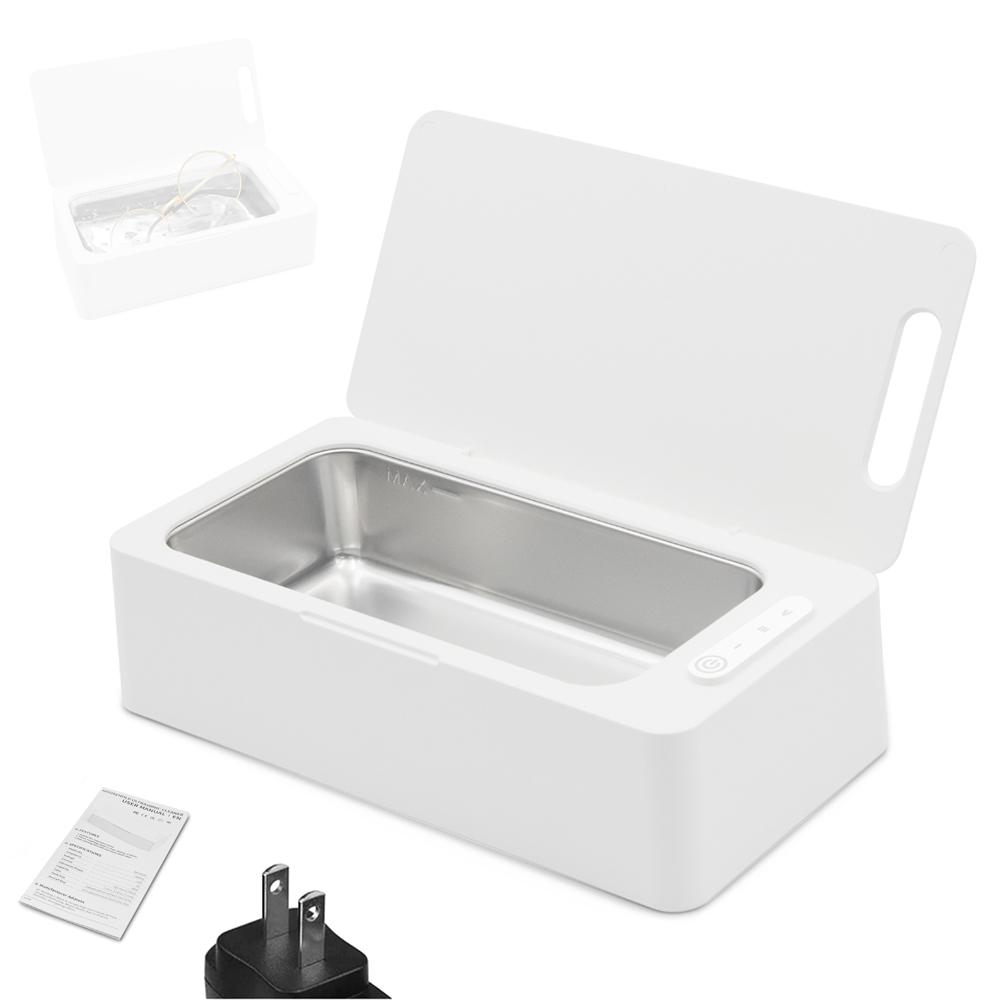 

Бытовой 42000 Гц высокочастотный цифровой ультразвуковой очиститель 304 нержавеющая сталь емкостью 530 мл US Plug белый