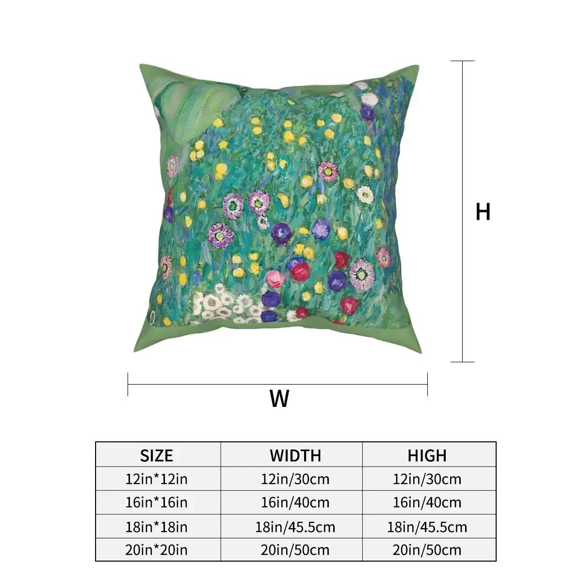 

Густав Климт Подсолнухи Наволочка для декоративной подушки Полиэстер Декоративная подушка Винтажные наволочки 66x66cm чёрный