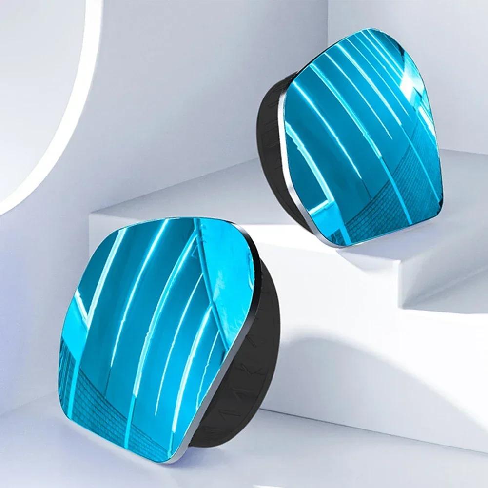 2Pcs 360 Adjustable Small Round Rearview Mirror Wide Angle Mirror Blind Spot Car Reverse Auxiliary Rearview Convex Mirror