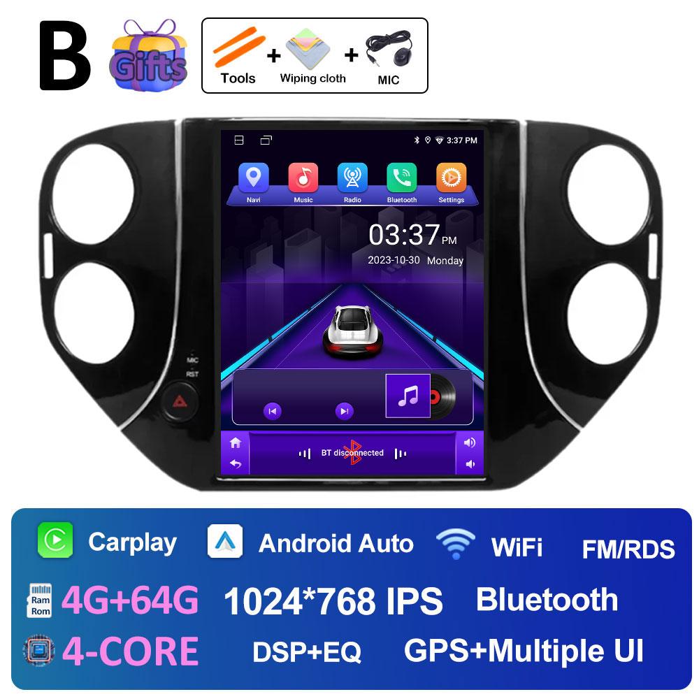 Sistem Inteligent Pentru Volkswagen Tiguan 1 NF 2007 2008 2009 2010 2011 - 2016 Android Auto Wireless Carplay Ventilator de Răcire Fără 2 din