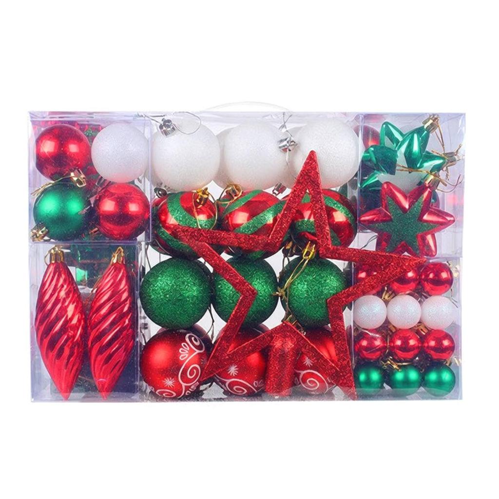 102 Pieces Christmas Tree Hanging Decorations Festive Assorted Decoration Set Easy to Hang