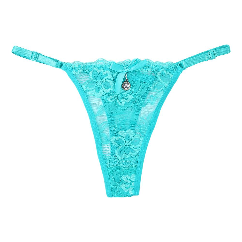 Low-waist T-Back Underwear Underpants Sexy Briefs Pendant Women Thong Lace Panties