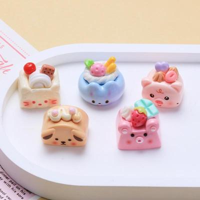 Akcesoria żywiczne DIY 3D Bear Cake w kształcie tortu na etui na telefon i biżuterię