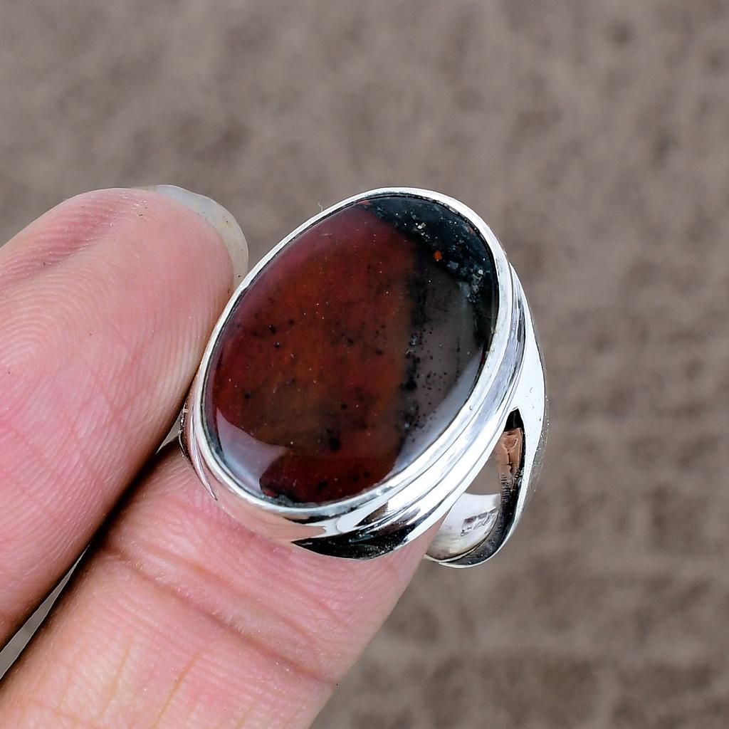 Boulder Opal Genstone Handmade 925 Sterling Silver Jewelry Ring Size 9.5 KKG-530