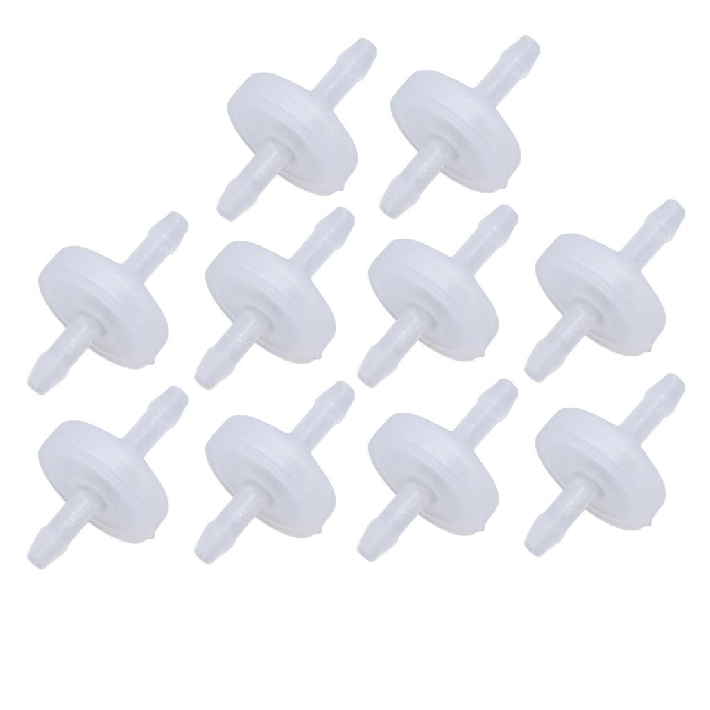 10PCS Barb Check Valve PP Plastic Ozone Resistant Diaphragm Single Way Water Stop Valve 3mm Translucent