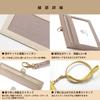 HAKATA NO MORI LEATHER Genuine Leather Double-Sided Clear ID Card Holder, Transparent Neck Strap, Holds Two Cards, Horizontal Strap, Employee ID,