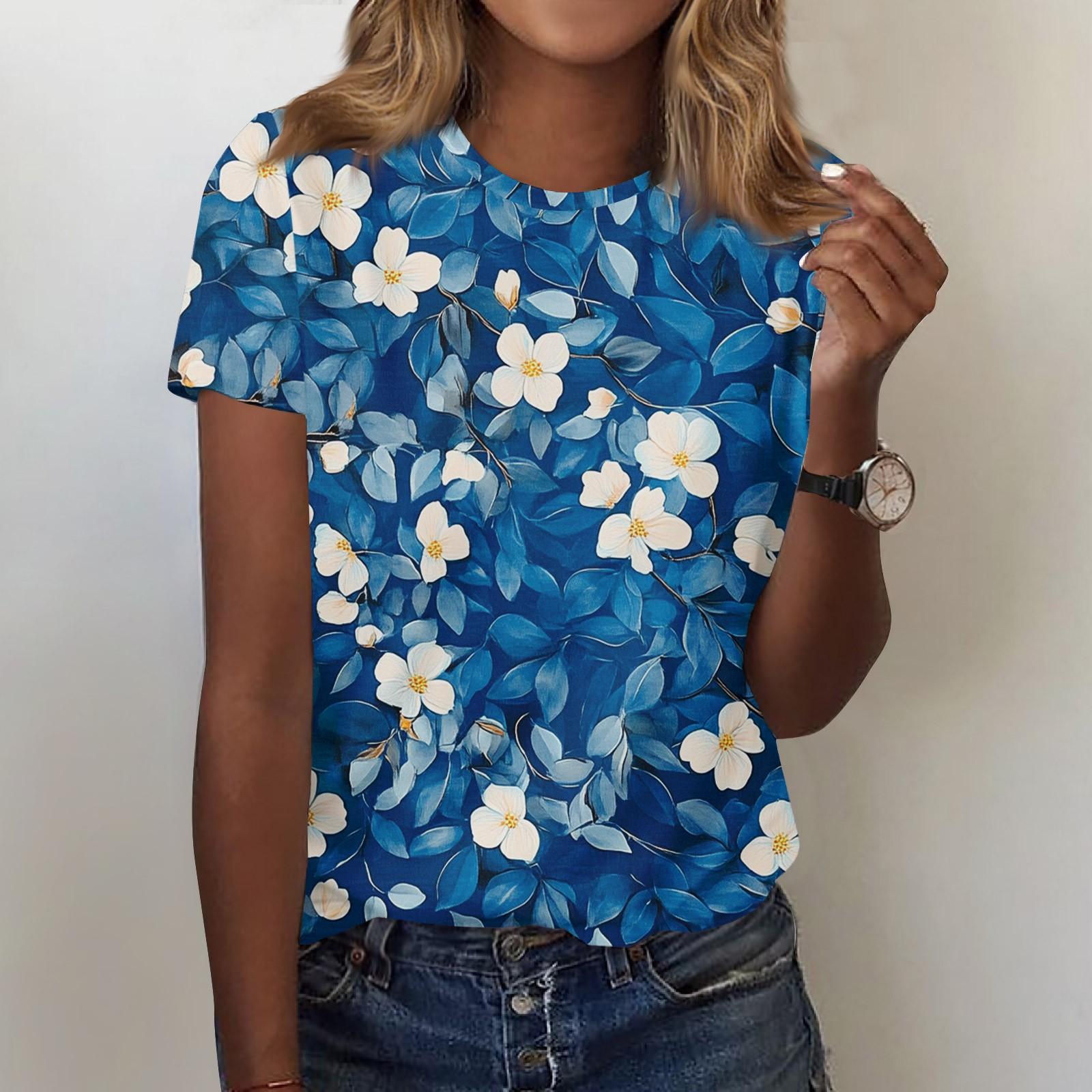 

Женская мода повседневная футболка с круглым вырезом и короткими рукавами, топ, футболка, топ L