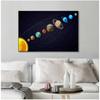 Solar System Planets Stars Canvas Painting On The Wall Canvas Posters and Prints Wall Art Picture for Kids Room Home Decor