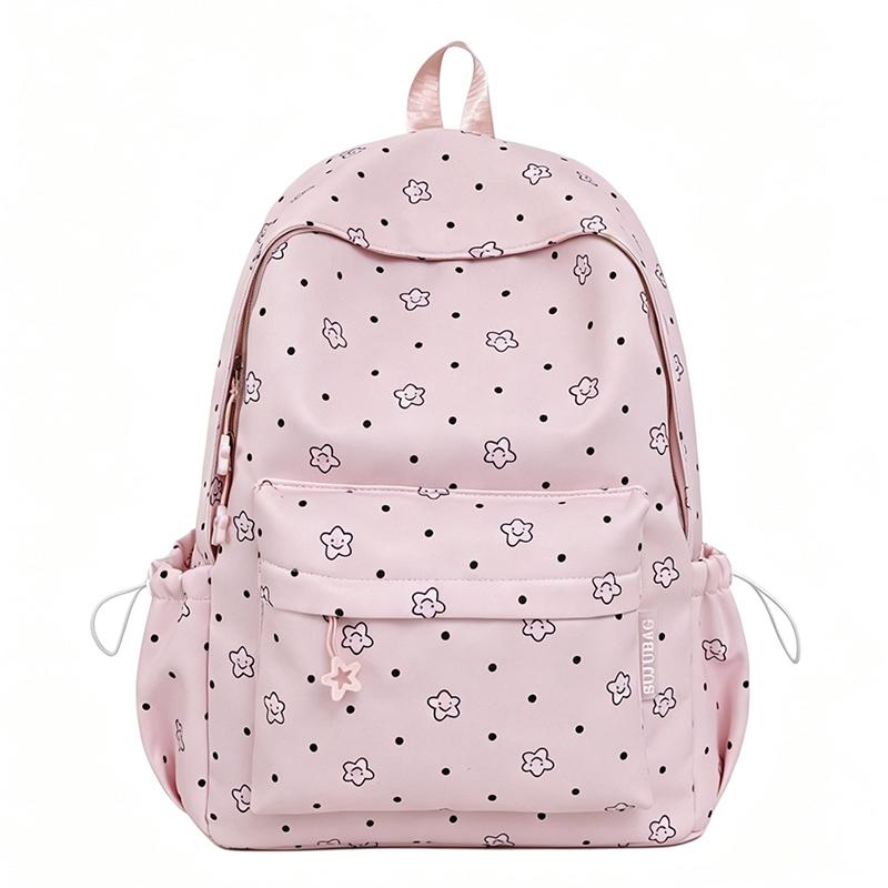Student's Large Capacity Schoolbag Women's Little Star Print Backpack