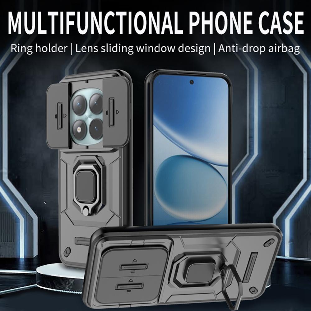 Pro Xiaomi Redmi Note 15 Pro+ 5G Pouzdro Ochrana Kamery Armor Pouzdro na Telefon Pro Redmy Note 15 Pro Plus Magnetický Držák Prsten Kryt