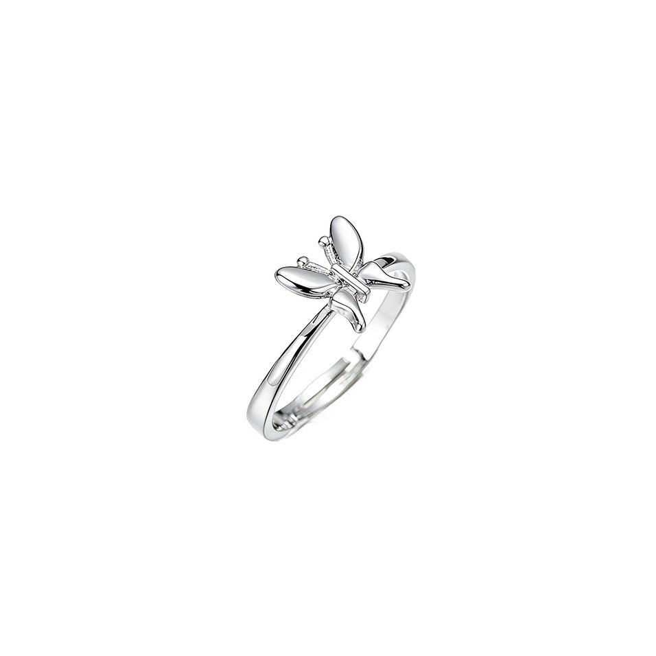 Elegant Light-Sensitive Butterfly Ring for Women - Adjustable, Simple, and Fashionable Accessory