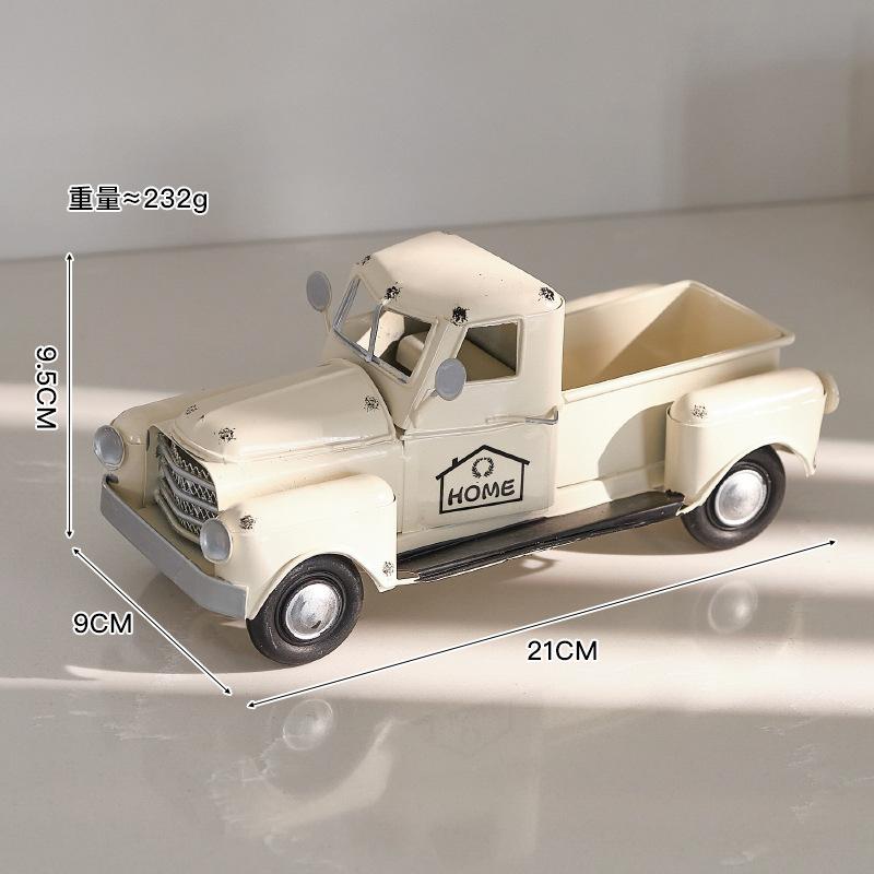 Retro Entrance Decoration, Car Leather Ornaments, Iron Car, Vintage Car, Model Room Soft Decoration, Handmade Iron Art