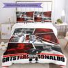 Ronaldo's Cr7 Goal Celebration Bedding Set, Breathable Duvet Cover with Pillowcases, Soft Bed Linen for Bedroom Home Decoration, Perfect Festival Birt