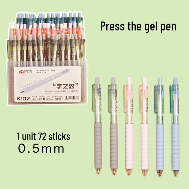 72-Pack 0.5mm Neutral Pen Refills for Students, Office, Exam - Black & Red