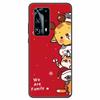 Christmas Phone Cases For Huawei P40 P20 Pro P40 P20 Lite P40 P20Case Black Silicone TPU Soft Cover Santa Claus TPU Bumper Funda